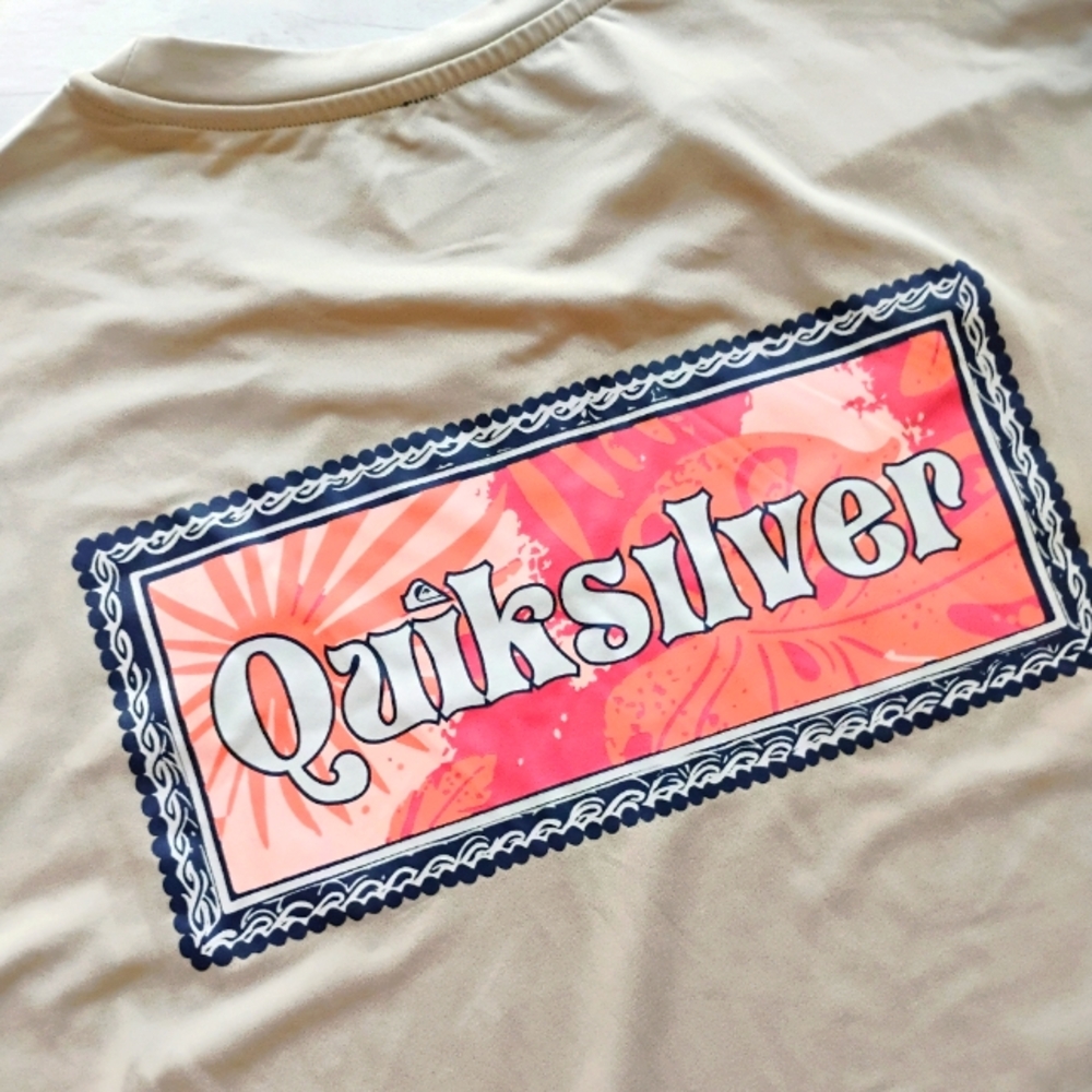 QUIKSILVER NEW Boxed Logo Rashguard Surf Shirt - Picture 6 of 9